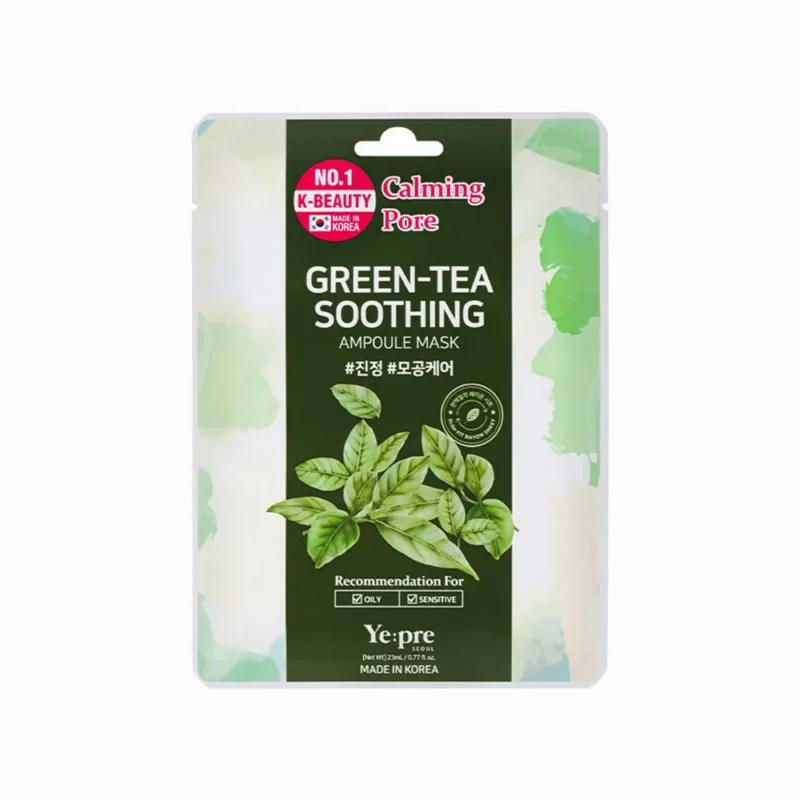 Yepre Green-Tea Soothing Ampoule Mask 1ea 23ml