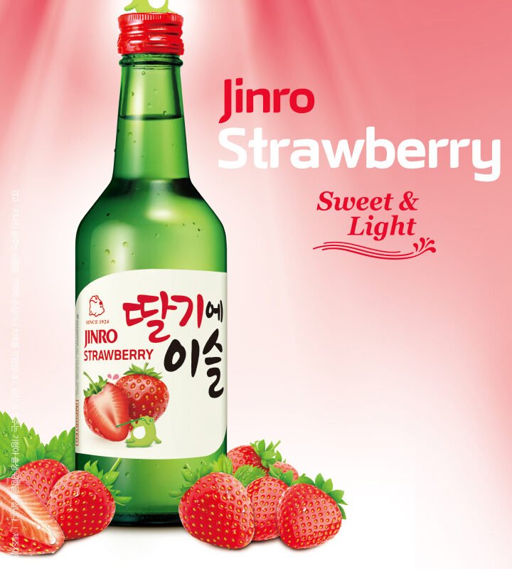 JINRO Fruit Soju 360ml - Strawberry (Alc.13%)
